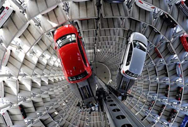 Automated parking tower.